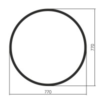 Зеркало Abber Mond 77 AG6201B Черное
