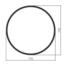 Зеркало Abber Mond 77 AG6201B Черное