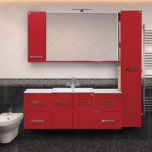 Атланта - 107 Зеркало с полочкой BL - 08G алый мак