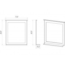 Винтаж - 70 Зеркало в раме дуб