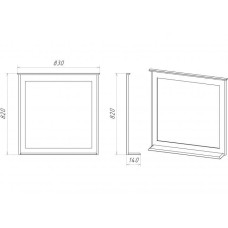 Винтаж - 80 Зеркало в раме дуб