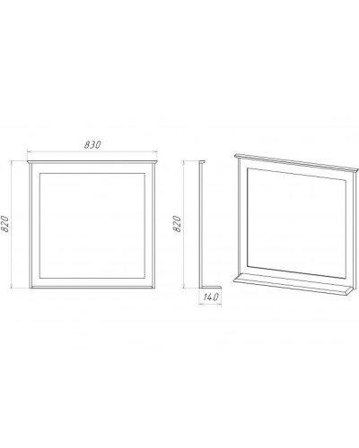 Винтаж - 80 Зеркало в раме дуб