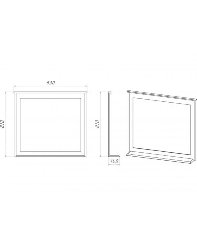 Винтаж - 90 Зеркало в раме дуб