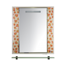 Канада - 75 Зеркало бел. с полочкой(кленовый лист)