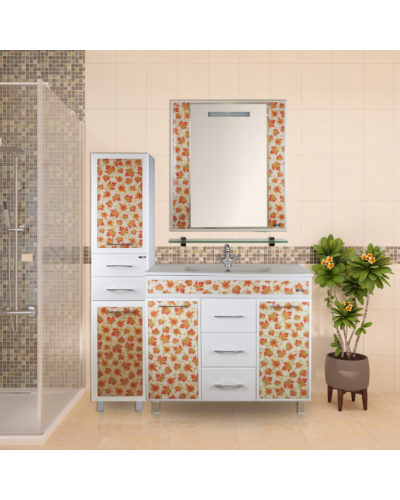 Канада - 75 Зеркало бел. с полочкой(кленовый лист)