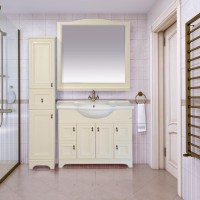 Лувр  -105 Зеркало в раме, слоновая кость О