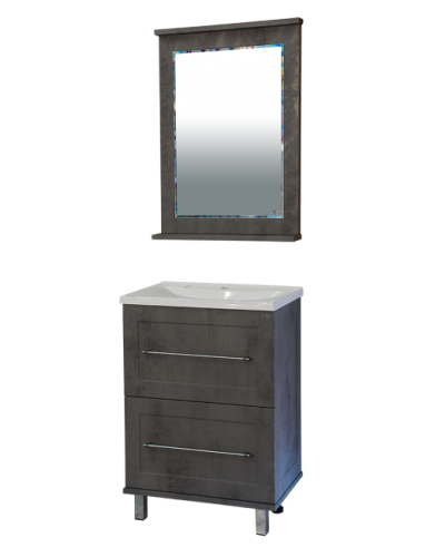 Марта - 60 Зеркало темный бетон