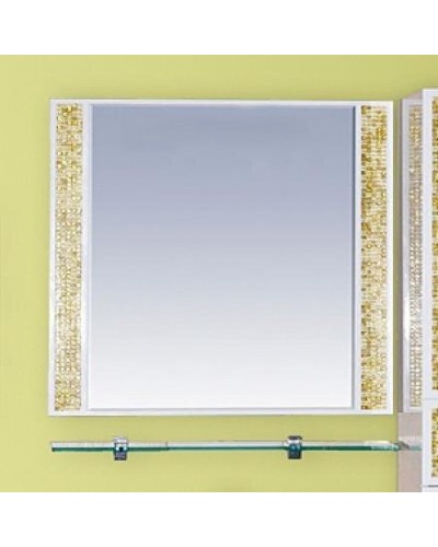 Морена - 90 Зеркало с полкой золотая мозайка