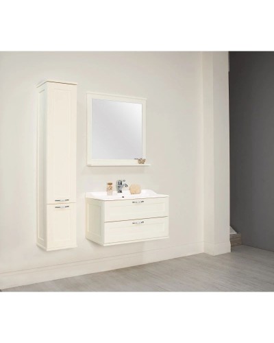 Зеркало 80х80,3 см дуб бежевый Акватон Леон 1A186402LBPR0