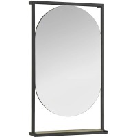 Зеркало 52х90 см дуб эндгрейн/черный Акватон Лофт Фабрик 1A242502LTDU0