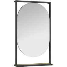 Зеркало 52х90 см дуб эндгрейн/черный Акватон Лофт Фабрик 1A242502LTDU0