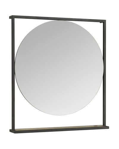 Зеркало 80х90 см дуб эндгрейн/черный Акватон Лофт Фабрик 1A242602LTDU0