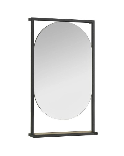 Зеркало 52х90 см дуб кантри/черный Акватон Лофт Фабрик 1A242502LTDY0