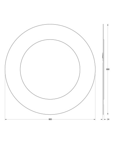 Зеркало 80х80 см графит Evoform Double BY 0315