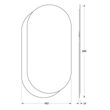 Зеркало 45х84 см графит Evoform Double BY 0311