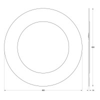 Зеркало 80х80 см бронза Evoform Double BY 0305