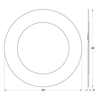 Зеркало 60х60 см бронза Evoform Double BY 0304