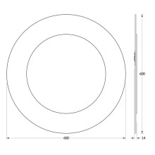 Зеркало 60х60 см бронза Evoform Double BY 0304