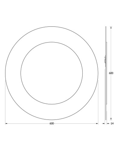 Зеркало 60х60 см бронза Evoform Double BY 0304