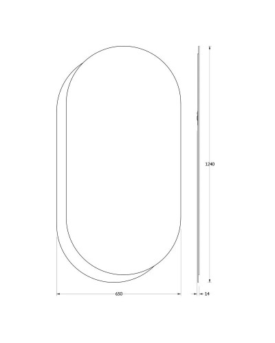 Зеркало 65х124 см бронза Evoform Double BY 0303
