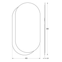 Зеркало 45х84 см бронза Evoform Double BY 0301