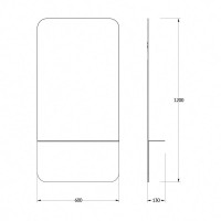 Зеркало 60х120 см черный Evoform Shadow BY 0553