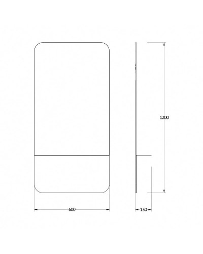 Зеркало 60х120 см черный Evoform Shadow BY 0553