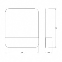 Зеркало 60х70 см черный Evoform Shadow BY 0552