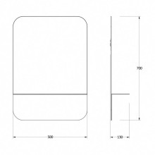 Зеркало 50х70 см черный Evoform Shadow BY 0551