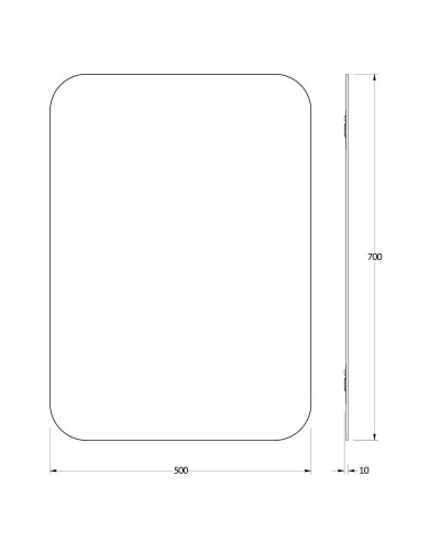 Зеркало 50х70 см Evoform Primary BY 0127