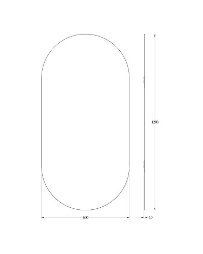 Зеркало 60х120 см Evoform Primary BY 0123