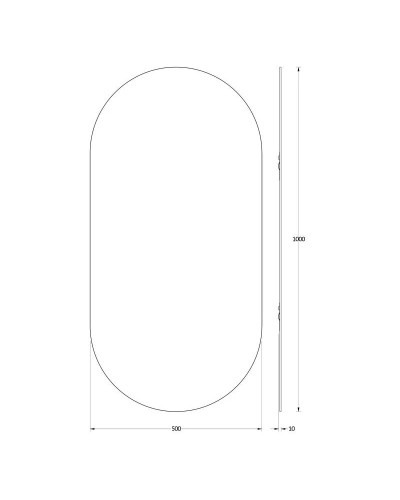 Зеркало 50х100 см Evoform Primary BY 0122