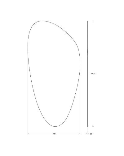 Зеркало 70х140 см Evoform Primary BY 0120