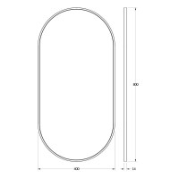 Зеркало 40х80 см черный Evoform Impressive BY 7503