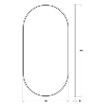 Зеркало 40х80 см черный Evoform Impressive BY 7503