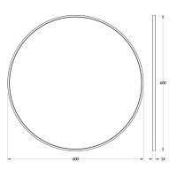 Зеркало 60х60 см черный Evoform Impressive BY 7502