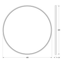 Зеркало 60х60 см черный Evoform Impressive BY 7502