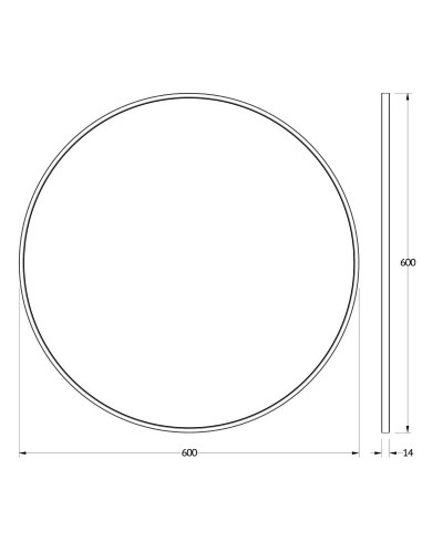 Зеркало 60х60 см черный Evoform Impressive BY 7502