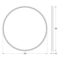 Зеркало 50х50 см черный Evoform Impressive BY 7501