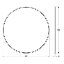 Зеркало 50х50 см черный Evoform Impressive BY 7501