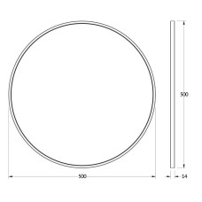 Зеркало 50х50 см черный Evoform Impressive BY 7501
