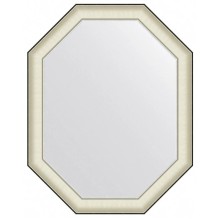 Зеркало 64х84 см белая кожа с хромом Evoform Octagon BY 7444