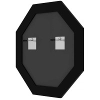 Зеркало 64х64 см белая кожа с хромом Evoform Octagon BY 7440