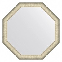 Зеркало 60х60 см брашированное серебро Evoform Octagon BY 7422