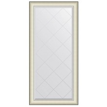 Зеркало 74х157 см белая кожа с хромом Evoform Exclusive-G BY 4571