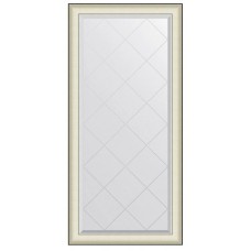 Зеркало 74х157 см белая кожа с хромом Evoform Exclusive-G BY 4571