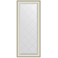 Зеркало 64х154 см белая кожа с хромом Evoform Exclusive-G BY 4568