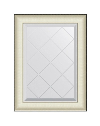 Зеркало 54х72 см белая кожа с хромом Evoform Exclusive-G BY 4565