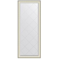 Зеркало напольное 79х200 см белая кожа с хромом Evoform Exclusive-G floor BY 6393