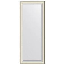 Зеркало напольное 109х200 см белая кожа с хромом Evoform Exclusive floor BY 6192